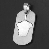 Stainless Steel Pendants, original color, 33x20x1mm, Sold By PC