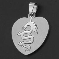 Stainless Steel Heart Pendants, original color, 30x30x1mm, Sold By PC