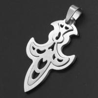 Stainless Steel Pendants, Arrow, original color, 41x29x1mm, Sold By PC