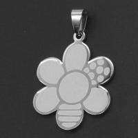 Stainless Steel Flower Pendant original color Sold By PC