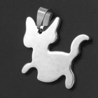 Stainless Steel Animal Pendants, original color, 30x33x1mm, Sold By PC