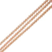 Cultured Round Freshwater Pearl Beads, natural, pink, Grade AA, 6-7mm, Hole:Approx 0.8mm, Sold Per Approx 15.5 Inch Strand