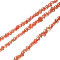 Barok ferskvandskulturperle Beads, Ferskvandsperle, gul creme, klasse A, 6-7mm, Hole:Ca. 0.8mm, Solgt Per 14.5 inch Strand