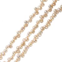 Cultured Rice Freshwater Pearl Beads, natural, top drilled, pink, 7-8mm, Hole:Approx 0.8mm, Sold Per Approx 14.2 Inch Strand