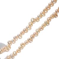 Perles nacres baroques de culture d'eau douce , perle d'eau douce cultivée, 5-6mm, Trou:Environ 0.8mm, Vendu par 14.5 pouce brin
