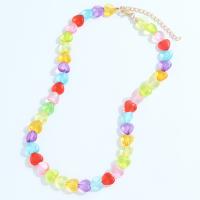 Acrylic Necklace, fashion jewelry & for woman, multi-colored, Sold By Strand