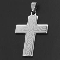 Stainless Steel Cross Pendants, original color, 43x30x1mm, Sold By PC