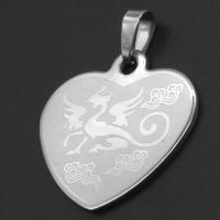 Stainless Steel Heart Pendants original color Sold By PC