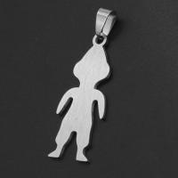 Stainless Steel Pendants, Boy, original color, 41x17x1mm, Sold By PC