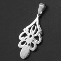 Stainless Steel Pendants, Tree, original color, 38x22x1mm, Sold By PC