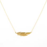 Stainless Steel Jewelry Necklace, Leaf, plated, for woman, golden, 40mm, Length:42 cm, Sold By PC