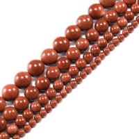 Goldstein Perlen, Goldsand, rund, poliert, Natürliche & DIY & verschiedene Größen vorhanden, verkauft per 14.96 ZollInch Strang