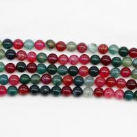 Achat Perlen, Turmalin Farbe Achat, poliert, Natürliche & DIY & verschiedene Größen vorhanden, verkauft per 14.96 ZollInch Strang