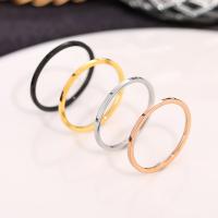 Titanium Steel Finger Ring, plated, Unisex & different size for choice, more colors for choice, 1.20x1mm, Sold By PC