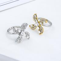 Zinc Alloy Finger Ring plated rotatable & Unisex & with rhinestone nickel lead & cadmium free Sold By PC