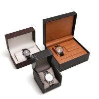 Boîte à bijoux montres, cuir PU, avec velours de coton, styles différents pour le choix, Vendu par PC