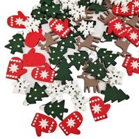Fibra de densidad media Ornamentos colgantes de Navidad, diferentes estilos para la opción, más colores para la opción, 5bolsaspantalón/Grupo, 50PCs/Bolsa, Vendido por Grupo
