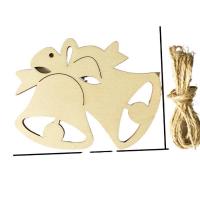 Middle Density Fibreboard Christmas Hanging Ornaments, different styles for choice & hollow, white, 100x100mm, 5PCs/Lot, Sold By Lot