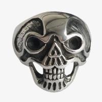 Stainless Steel Finger Ring Skull & blacken Sold By PC