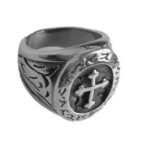 Titantium Steel prst prsten, Titanium ocel, různé velikosti pro výběr & černat, Prodáno By PC