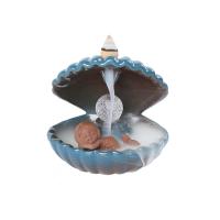 Backflow Incense Burner, Porcelain, plated, for home and office & durable & different styles for choice, more colors for choice, 16.3x15x11.5cm, Sold By PC