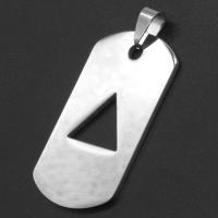 Stainless Steel Pendants, original color, 42x25x1mm, Sold By PC