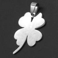 Stainless Steel Flower Pendant, original color, 35x24x1mm, Sold By PC