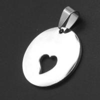Stainless Steel Pendants, Round, original color, 25x25x1mm, Sold By PC