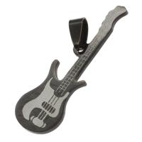Stainless Steel Pendants, Guitar, black, 46x16x1mm, Sold By PC