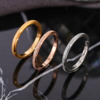 Titantium Steel finger ring, Titan Stål, plated, Unisex & frosted, fler färger för val, 1.50x2mm, Säljs av PC