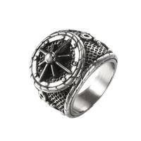 Stainless Steel Finger Ring, different size for choice & blacken, 20x35mm, Sold By PC