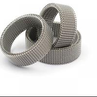 Vinger Ring in edelstaal, Roestvrij staal, elektrolysatie, zilver, 50pC's/Bag, Verkocht door Bag