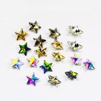 3D Nail Art Dekoration, Kristall, Stern, plattiert, verschiedene Größen vorhanden, mehrere Farben vorhanden, verkauft von PC