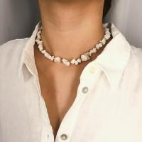 Mode Choker halsband, Kopparbelagd plast, med 3.9 extender kedja, guldfärg pläterade, för kvinna, fler färger för val, Såld Per Ca 11.8 inch Strand