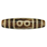 Natural Tibetan Agate Dzi Beads, Oval, five-eyed & DIY & two tone, 48x13x13mm, Hole:Approx 3mm, Sold By PC
