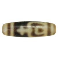 Natural Tibetan Agate Dzi Beads, Oval, nectar & DIY & two tone, 42x13x13mm, Hole:Approx 2.5mm, Sold By PC