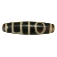 Natural Tibetan Agate Dzi Beads, Oval, heaven and earth & DIY & two tone, 49x13x13mm, Hole:Approx 2.5mm, Sold By PC