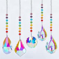 Hanging Ornaments, Crystal, polished, different styles for choice, multi-colored, Length:Approx 14.57 Inch, Sold By PC