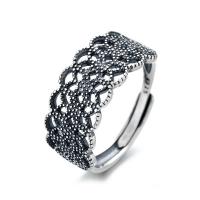 925 Sterling Silver Open Finger Ring, vintage & Adjustable & for woman & hollow, 9mm, Sold By PC