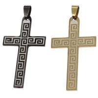Stainless Steel Cross Pendants, more colors for choice, 52x30x1mm, Sold By PC