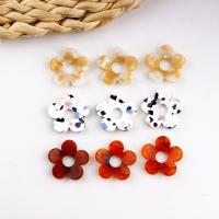 Acrylic Pendants, Flower, epoxy gel, more colors for choice, 24mm, Sold By PC