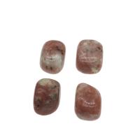 fleur de prune de jade décoration, Carré, couleurs mélangées, 10PC/sac, Vendu par sac