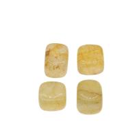 Cristal amarelo enfeites, Quadrado, amarelo, 10PCs/Bag, vendido por Bag