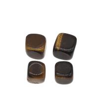Tiger Eye Decoration, Square, mixed colors, 10PCs/Bag, Sold By Bag