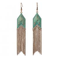 Fashion Fringe Earrings, Tibetan Style, fashion jewelry & for woman, Sold By Pair