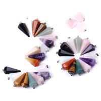pierre gemme Pendule, Conique, différents matériaux pour le choix & unisexe, 16x36mm, 8mm, Longueur:Environ 8 pouce, Vendu par PC