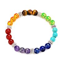 Gemstone Bracelets, Round, Unisex & different styles for choice, 8mm, Sold Per Approx 7.5 Inch Strand
