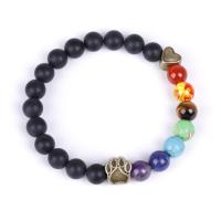Gemstone Bracelets, Foot, different materials for choice & Unisex, 8mm, Sold Per Approx 7.3 Inch Strand