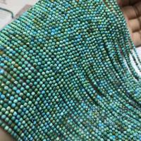 Perles turquoises, turquoise, Rond, poli, styles différents pour le choix & facettes, bleu turquoise, 2-2.5mm, Vendu par Environ 15 pouce brin