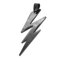 Stainless Steel Pendants Lightning Symbol black Sold By PC